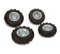 Rolly Toys - 40 924 2 - Accessoire Pour Véhicule - 2 Pneus Souples De 310 x 95 cm + 2 Pneus Souples De 325 x 110 cm - Jantes Argent