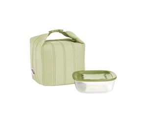 LOT SAC ISOTHERME AVEC COMPARTIMENT FRAÎCHEU 'HANDY BIO' "ON THE GO" Verde avocat Avocado green
