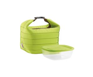 LOT SAC ISOTHERME AVEC COMPARTIMENT FRAÎCHEU 'HANDY' "ON THE GO" Petite Apple Green