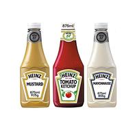 Lot sauce Heinz : Mustard - Ketchup - Mayonnaise (3x875ml)