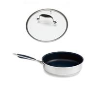 Lot sauteuse inox antiadhérente Excell'Inox 24 cm et couvercle en verre Mathon