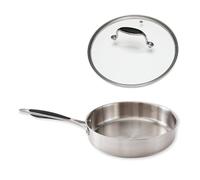 Lot sauteuse tout inox Excell'Inox 28 cm et couvercle en verre Mathon