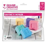Lot savon a mouler graine creative 100g 6 unites coloris assortis