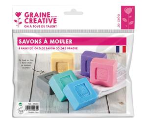 Lot savon a mouler graine creative 100g 6 unites coloris assortis