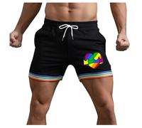 Lot Short Homme Motifs Vibrants Bords Contrastés Coupe Courte Décontracté Quotidien Confort Optimal Liberté Mouvement Activités Diverses Tissu Technique Entretien Facile Qualité Supérieure Short Velo