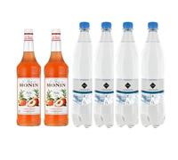 Lot sirop & limonade : Sirop - Pêche (2x1L)- Limonade Rioba (4x1L)