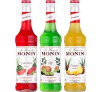 Lot sirops exotiques MONIN - 3x70cL Pastèque, Kiwi, Ananas