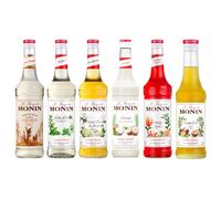 Lot sirops indispensables cocktails - Sucre de canne, Mojito, Fleur de sureau, Coco, Orange spritz, Fruit de la passion - 6x70cL