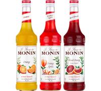 Lot sirops oranges MONIN - Orange, Orange spritz, Orange sanguine - 3x70cL