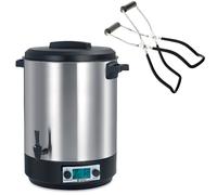 Lot stérilisateur en inox 45 L automatique 2500 W KCPST45XXL et pince à bocal noire