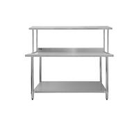 Lot Table de travail Support Plan Cuisine 1 Niveau 1500mm & Etagère d'Appoint
