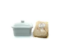 Lot Terrine en Porcelaine et Lobe de Foie Gras de Canard Cru 440g +/- 50g