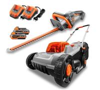 FUXTEC Kit Sans Fil 20V de Jardin FX-E1RM20ECO + FX-E1HS20 avec Batterie et Chargeur