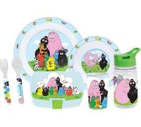 Lot vaisselle - FUN HOUSE - BARBAPAPA - Verre, assiette Ø22 cm et Ø16 cm, couverts, gourde et boite goûter