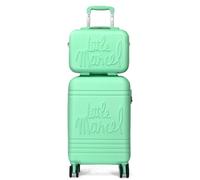Lot valise cabine 55cm plus un vanity rigide - Vert eau - LM10712