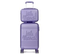 Lot valise cabine 55cm plus un vanity rigide - Violet - LM10712