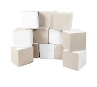Lot cubes XXL mousse 12 pcs blanc, cappuccino Marron G