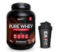 LOT Whey PROTEIN Chocolat 750g + SHAKER Proteine - EAFIT Marque Française N°1 Nutrition Sportive