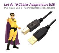 Lot x10 Câbles USB 2.0 USB-A USB-B 1.80m Imprimante Scanner 453030300170R05 NEUF