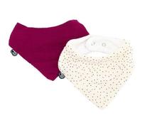 Lot X2 Bavoirs Bandana - Domiva - Tu - Mousseline - Grenadine Pois