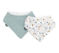 Lot x2 bavoirs bandana - TU - Mousseline - Celadon imprimé au fil de l'eau G