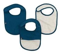 Lot X3 Bavoirs - Domiva - 0-6 Mois - Gaze De Coton - Indigo Bleu