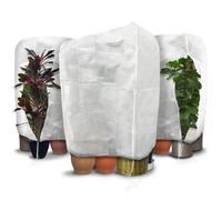Lot3 Housse Hivernage Plante avec Cordon et zipper Polypropylème200x240cm blanc