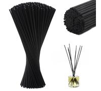 Lotbun 60 Pcs Batonnets Diffuseur Parfum 30cm*3mm pour Cuisine,Bain,Salon, Senteur Maison, Diffuseur Parfum Maison Batonnet, Bâton Reed Diffuseur (Noir)