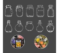 Lotbun Signets De Fleurs SéChéEs Transparentes 40pcs，Herbier Transparent Autocollant Fleurs Bookmark Marque Page Original，Convient Pour Les Marque-Pages, Les DéCorations Et L'Artisanat