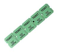 Loterie en papier double couche robuste, 100 pièces, Green | Billets d ' entrée en papier double couche, double rouleau pour les grands événements, carnavals, collectes de fonds,