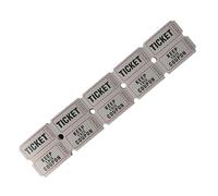 Loterie en papier double couche robuste, 100 pièces, Grey | Billets d ' entrée en papier double couche, double rouleau pour les grands événements, carnavals, collectes de fonds,