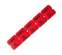Loterie en papier double couche robuste, 100 pièces, Red | Billets d ' entrée en papier double couche, double rouleau pour les grands événements, carnavals, collectes de fonds,