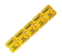 Loterie en papier double couche robuste, 100 pièces, Yellow | Billets d ' entrée en papier double couche, double rouleau pour les grands événements, carnavals, collectes de fonds,