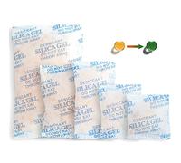 LotFancy 100 sachets de gel de silice déshydratant mélangés | 3/5/10/20/50 g absorbeurs d'humidité sûrs pour le stockage au sec, non toxique, sans odeur, avec la couleur orange indiquant
