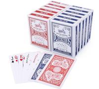 LotFancy 12 Jeux de Cartes 54 à Index Standard, 6 Bleu et 6 Rouge, Cartes à Jouer en Carton Lisse, Poker Playing Cards Parfait pour Fête Cadeaux Jeux (6.3 x 8.8cm)