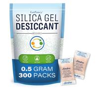 LotFancy 300 Sachets 0,5g Sachet Anti Humidité gel de silice réutilisable Absorbeur d'humidité pour penderies, valises, caves avec indicateur de couleur Silicagel Déshumidificateurs