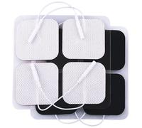 LotFancy Lot de 20 électrodes TENS EMS 5 x 5 cm, réutilisables | électrodes adhésives pour appareils TENS et appareils électromagnétiques, électrostimulateurs, avec connecteur de 2 mm