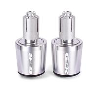 LOTFI Embouts de Guidon de Moto CNC poignées de Guidon Capuchon adapté for Suzuki GSR400 GSR600 GSR750 GSR 400 600 750 GSX-S 750 1000 Accessoires (Size : Silver)
