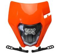 LOTFI Lampe frontale LED for motos, compatible avec KTM EXC EXCF SX SXF XC XCF XCW XCFW 530 450 350 300 250 150 125 (Size : A Orange)