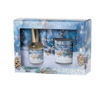LOTHANTIQUE-Coffret cadeau parfumé Pomme des neiges Senteur et Lumière - Bougie 75 g + vaporisateur 50 ml