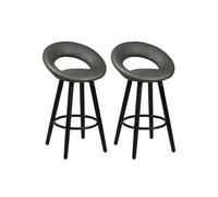 LOTHAR - Lot de 2 Tabourets Gris -