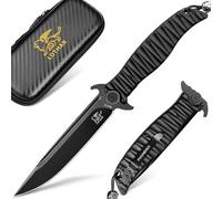 LOTHAR PHOENIX Couteau Pliant en Acier D2 avec Grips G10, Couteau de Poche pour Chasse et Randonnée, Pliant et Ergonomique