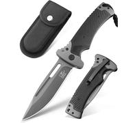 LOTHAR RHINO Couteau Pliant de Poche, Couteau de Poche Extérieur Aiguisé avec Manche en G10, Couteau de Survie et de Camping de Haute Qualité