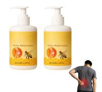 Lotion apaisante au venin d'abeille aux ingrédients naturels, crème hydratante apaisante, absorption rapide pour le cou, le dos, les mains et les genoux (2 Pcs)