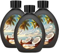 Lotion autobronzante à la noix de coco, pour cabines de bronzage, pour le bronzage en intérieur et en extérieur, sans danger pour le visage, le corps et les tatouages, à l'huile de noix de coco