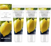 Lotion corporelle apaisante au citron au lait, lotion hydratante et nourrissante pour la peau sèche, rafraîchissante, parfumée et non grasse (3)