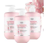 Lotion corporelle éclaircissante, 500 ml de volume, glutathion & vitamine C, pack de 3 lotions