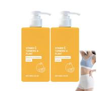 Lotion Corporelle éClaircissante Au Curcuma Et à La Vitamine C - CrèMe Hydratante Pour Le Corps Au Curcuma Et à La Vitamine C, Hydratante Raffermissante Pour Teint IrréGulier, Peau CréPue (2 PCS)