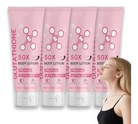 Lotion corporelle tonifiante au glutathion 50x, crème originale au glutathion, crème éclaircissante pour le corps, hydratante et douce pour tous types de peau (4pcs)