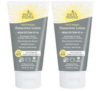 Lotion de cr me solaire min rale teint e de terre Mama SPF 40 contient des argan biologiques et de l'huile de graines de framboise rouge 3-UNCES